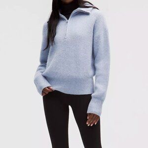 NWT lululemon Alpaca-Blend Collared Half-Zip Sweater